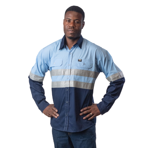 Vulcan Hi Viz 100% Cotton Vented Workshirt (LS)