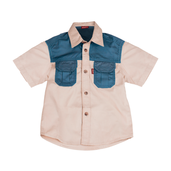 Salty Meerkat Kid's Two Tone Bush Shirt
