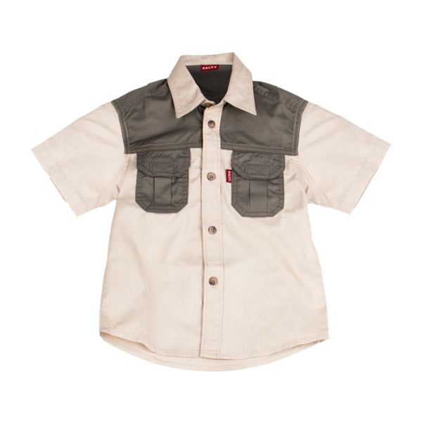 Salty Meerkat Kid's Two Tone Bush Shirt