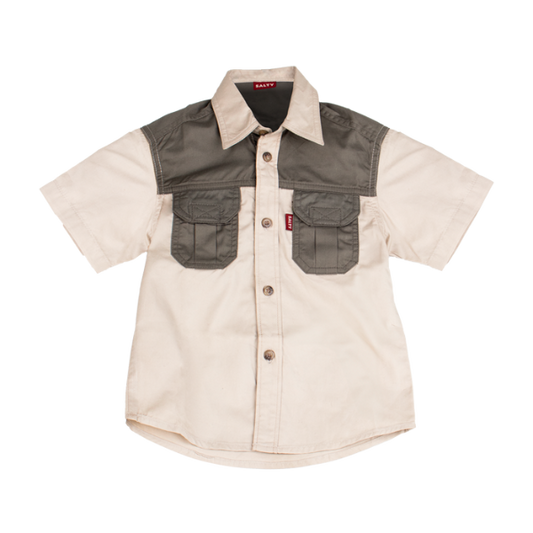 Salty Meerkat Kid's Two Tone Bush Shirt