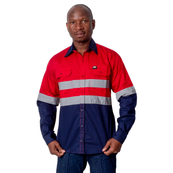 Vulcan Hi Viz 100% Cotton Vented Workshirt (LS)