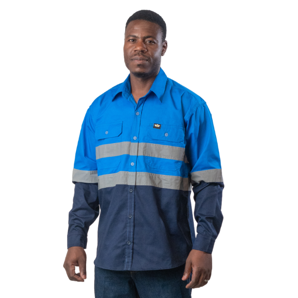 Vulcan Hi Viz 100% Cotton Vented Workshirt (LS)