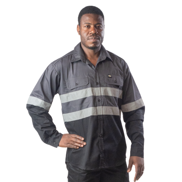 Vulcan Hi Viz 100% Cotton Vented Workshirt (LS)