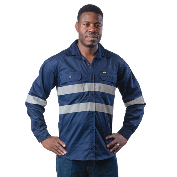 Vulcan Hi Viz 100% Cotton Vented Workshirt (LS)