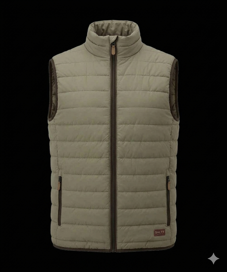 Salty Bwindi Men's Sleeveless Ripstop Puffer